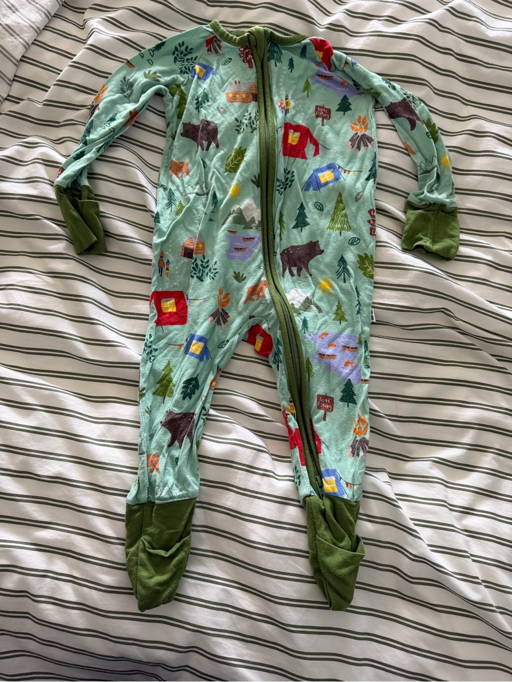 Little sleepies happy camper zippy 3-6 months